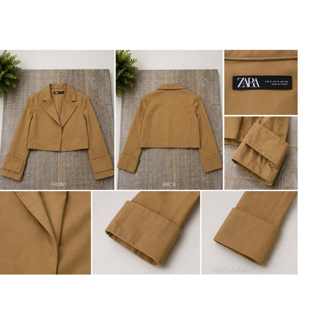 🍁🍂Fall lightweight zara cropped jacket size small